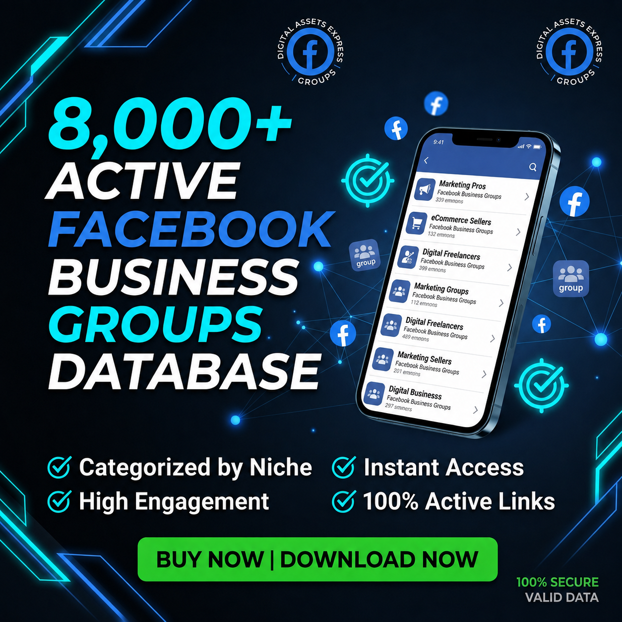 8000 Facebook Groups Facebook Business Groups Database
